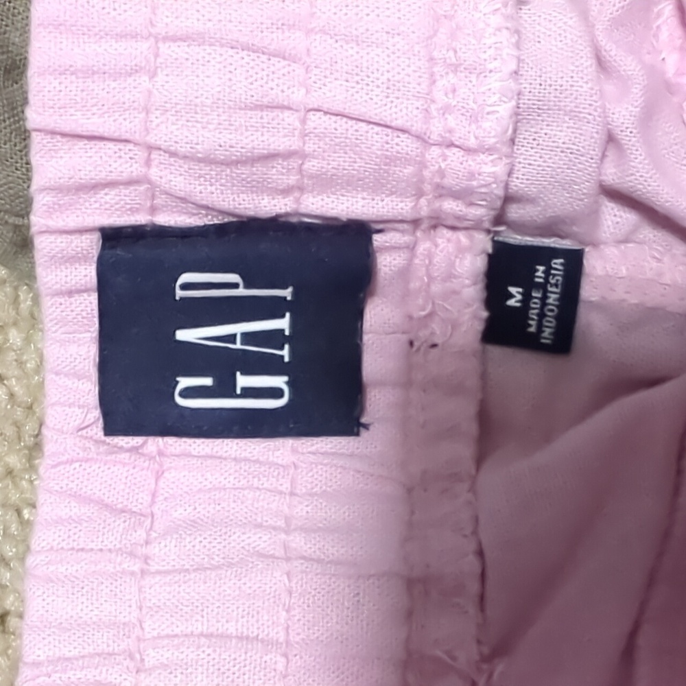 GAP Pink and Green Linen Shorts - Picture 2 of 7